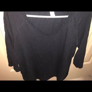Black v-neck Christopher and Banks top